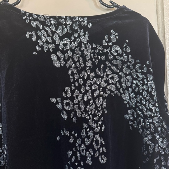 Notations Elegant Black Blouse Women’s XL Glitter Gothcore - Picture 3 of 8